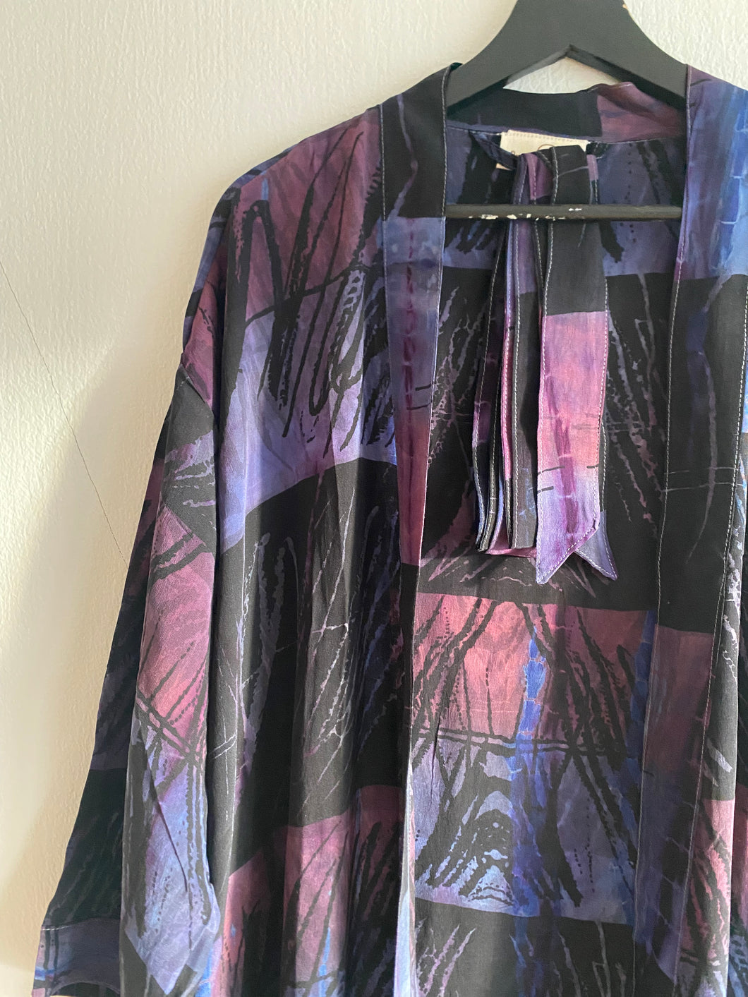 Crepe silk kimono