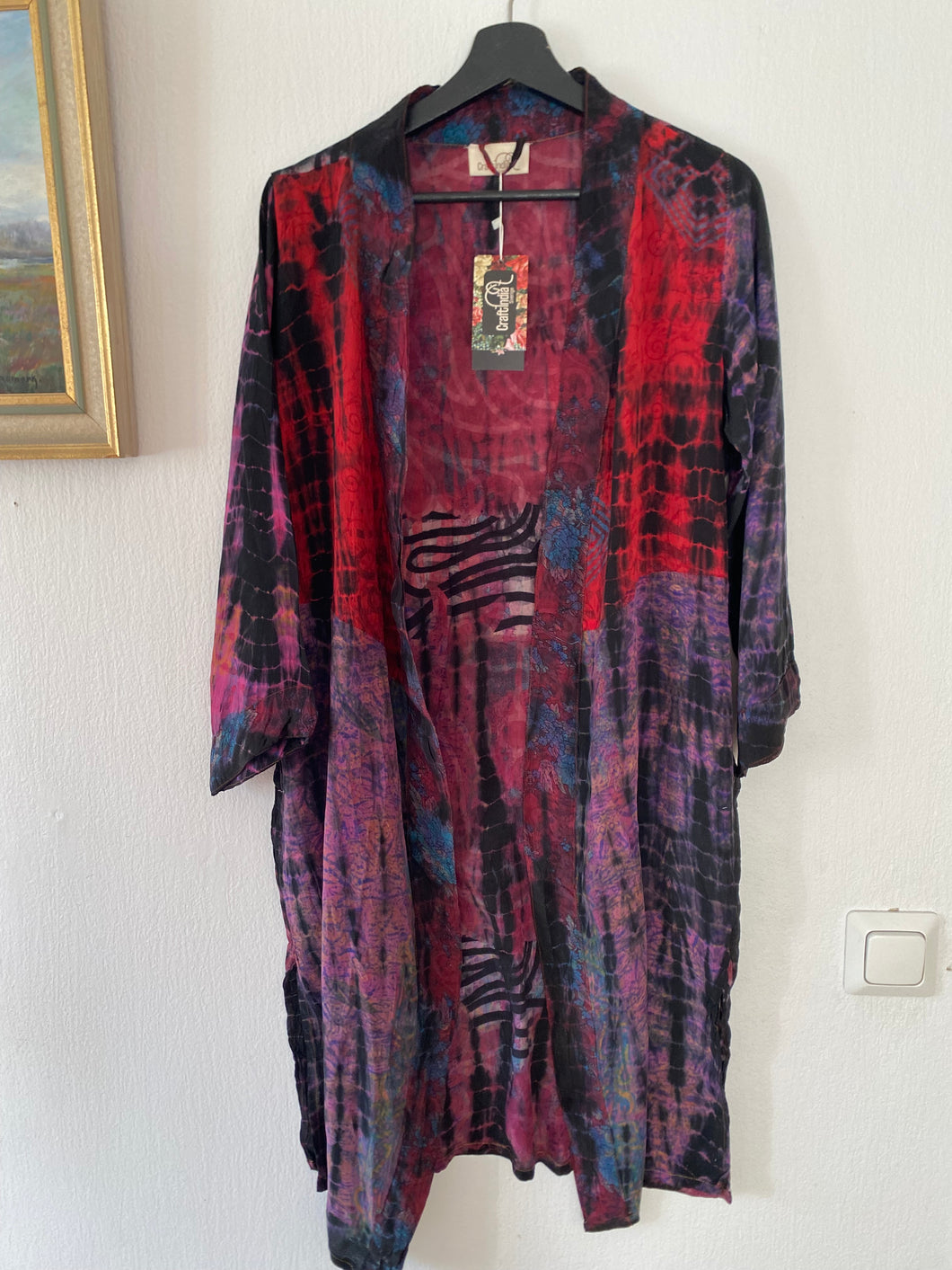 Crepe silk kimono S/M ( One- of a - Kind)