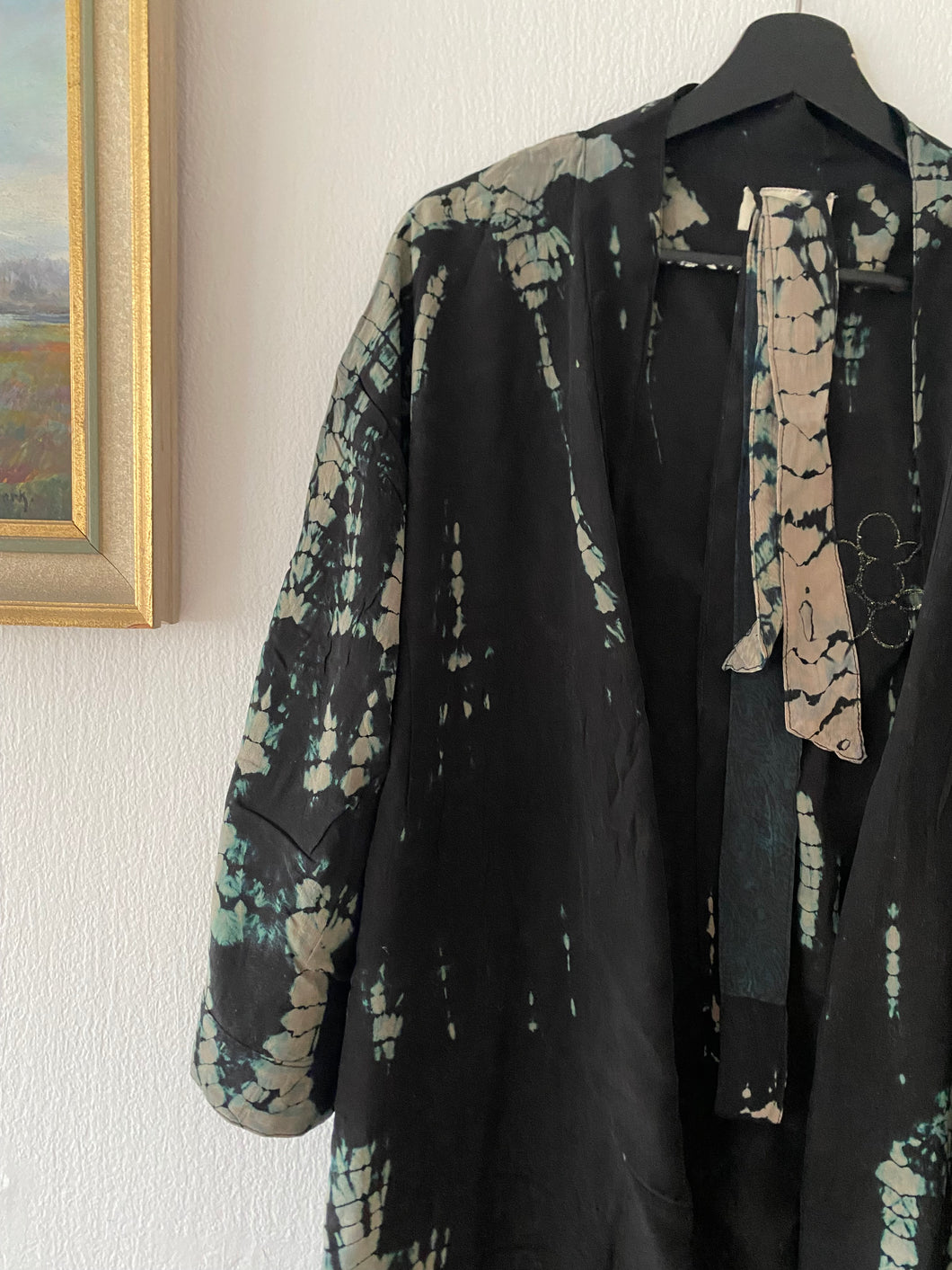 Crepe silk kimono