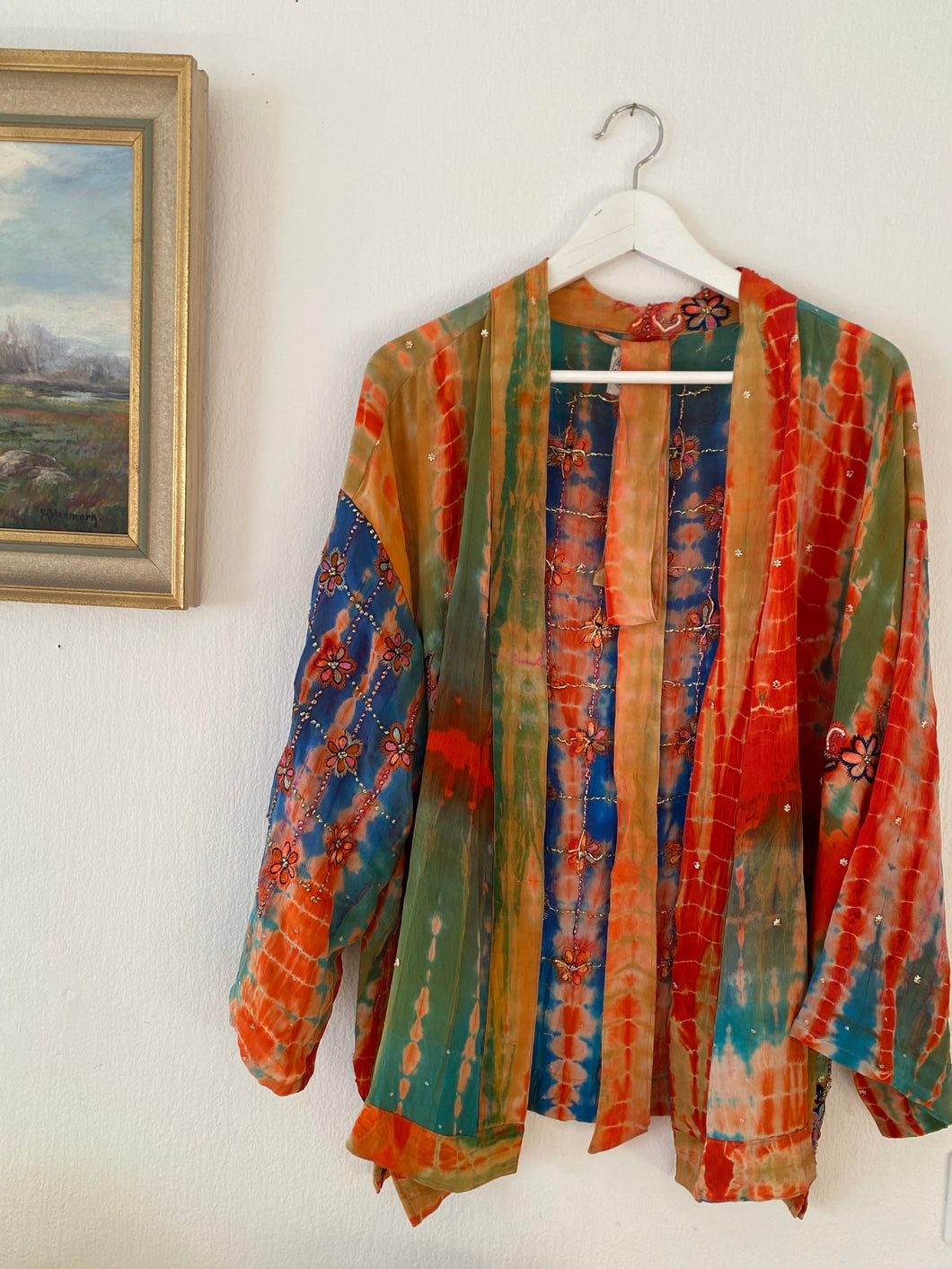 Crepe Silk Kimono(Tie-Dye)