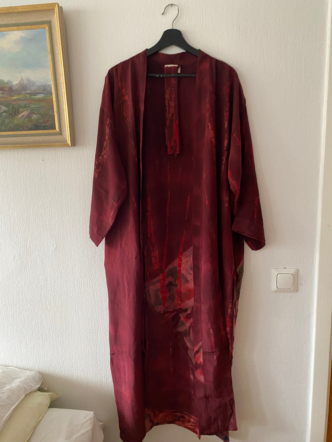 Crepe silk kimono